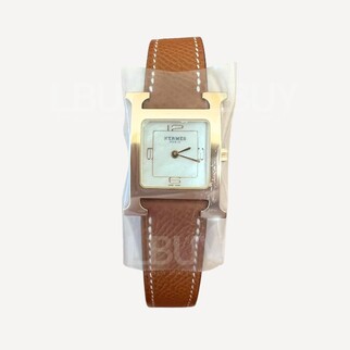 Hermes Heure H Narce Veau Epsom Watch Gold