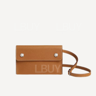 Hermes Portafoglio Hermèsnap Ardoise Golden Brown