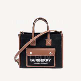 Burberry Freya Tote 黑色棕色 80557492