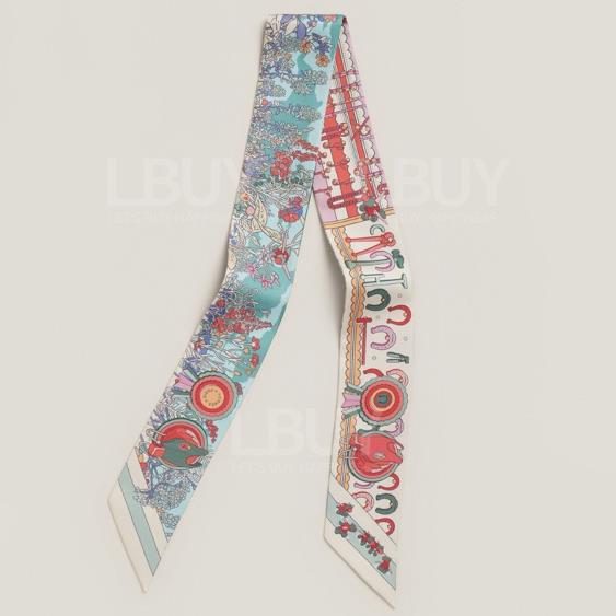 Hermes Pony Pit Stop TwillyCream/Rose/Green