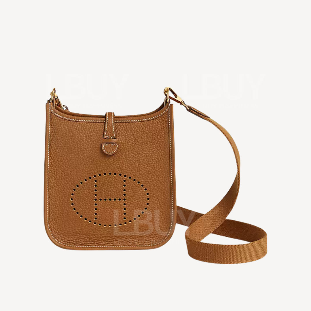 Hermes Mini Evelyne 16 Amazone Bag 短帶 金金