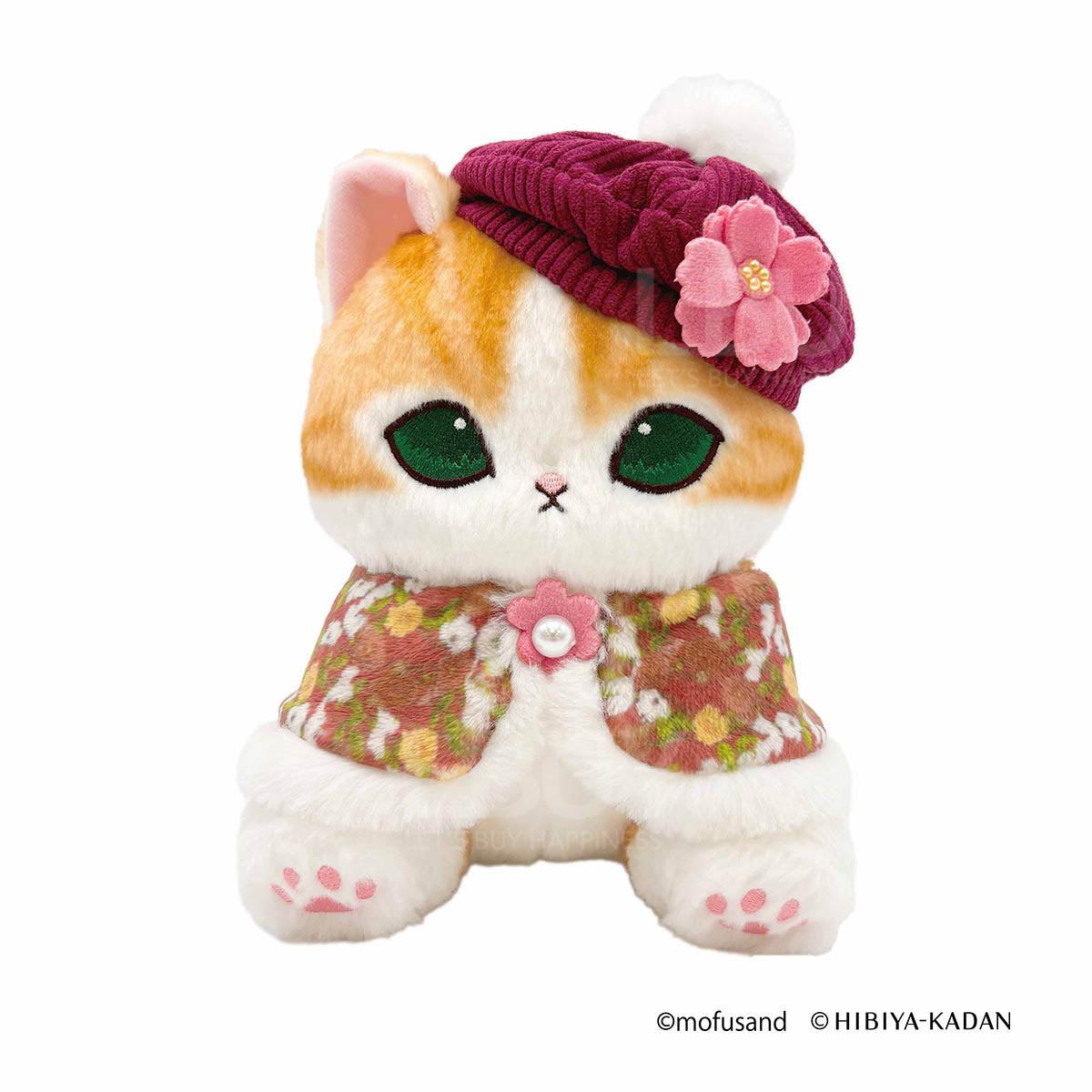 Mofusand x Hibiya Kadan Mofusand × Hibiya Kadan Shawl Cat Plush (Red)