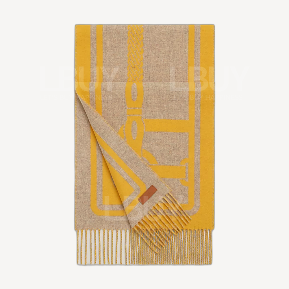 Hermes Petite Casaque Coaching Scarf Mimosa Beige Chine 含羞草黄 米色
