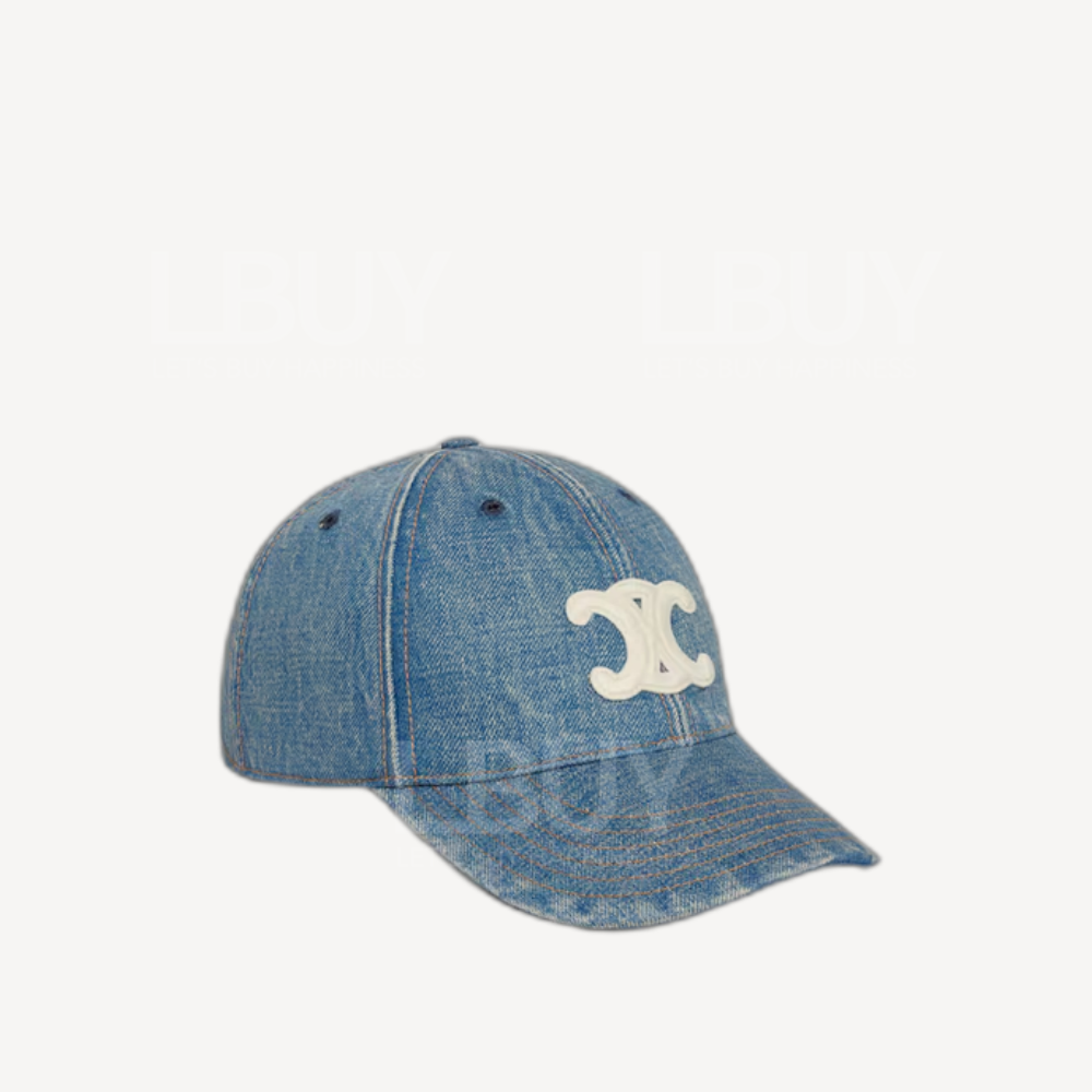 Celine Triomphe Baseball Cap 蓝色洗水牛仔Cap帽
