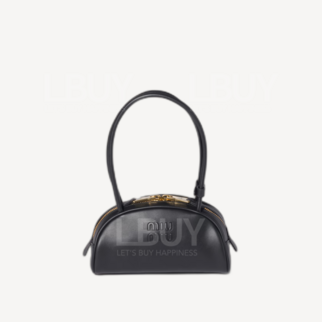 Miu Miu Beau Leather Long Handle Handbag Black