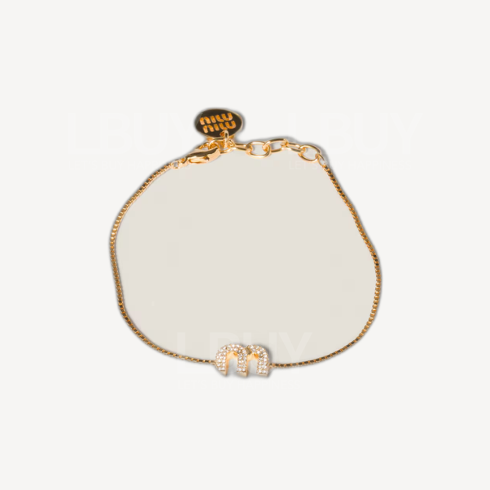 Miu Miu 金色水晶手鏈