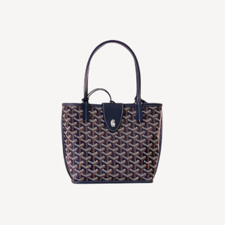 Goyard Anjou Mini Bag 單肩手袋手挽袋 附皮革磁石夾 深藍色