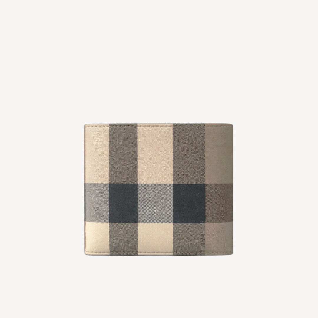 Burberry 大格子零錢格短銀包 米色 80845651