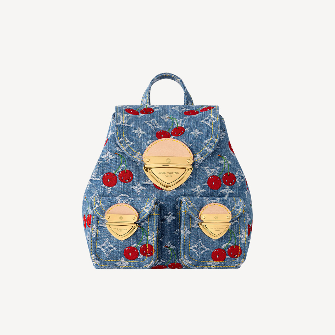Louis Vuitton-LV x TM Venice NM Cherry Denim Backpack M13679 display picture 2