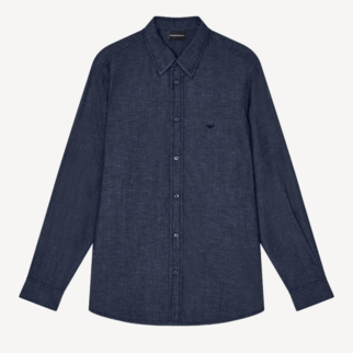Emporio Armani Regular Fit Chambray 常規版恤衫 深藍色